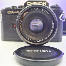 Chinon CA-4 SLR 35mm Camera with 50mm Lens. New Batteries. VGC. refbf