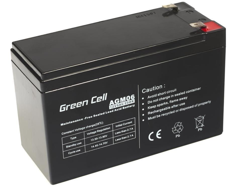Green Cell AGM06, 12 V, 9 Ah, 1 Stück(e), 5 Jahr(e), Schwarz, Plombierte Bleisäure (VRLA) - Image 4