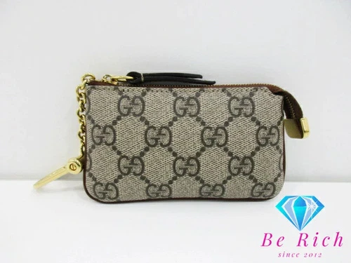 Porte monnaie Gucci avec porte clé porte porte clés 447964 Gg Supreme presque utilisé Bs3650
