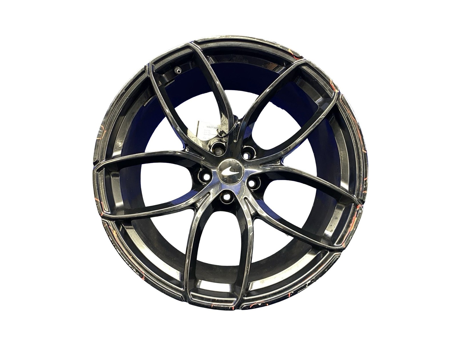 2018-2023 MCLAREN 720S 20X11 REAR 10 SPOKE WHEEL RIM BLACK ALLOY *CURB RASH*