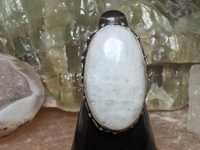Moonstone Gemstone Statement Ring 8 Wicca Enchanted Amulet~ Wear Your Magick!