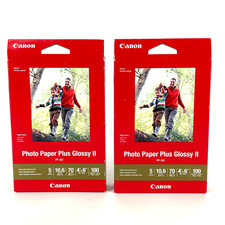 Canon Photo Paper Plus Glossy II PP-301 High Gloss 8.5x11 10 Sheets Lot of 2 NEW