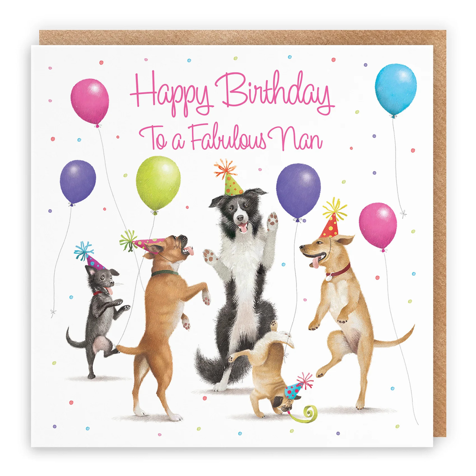 Nan Birthday Card Dancing Dogs Milo's Gallery