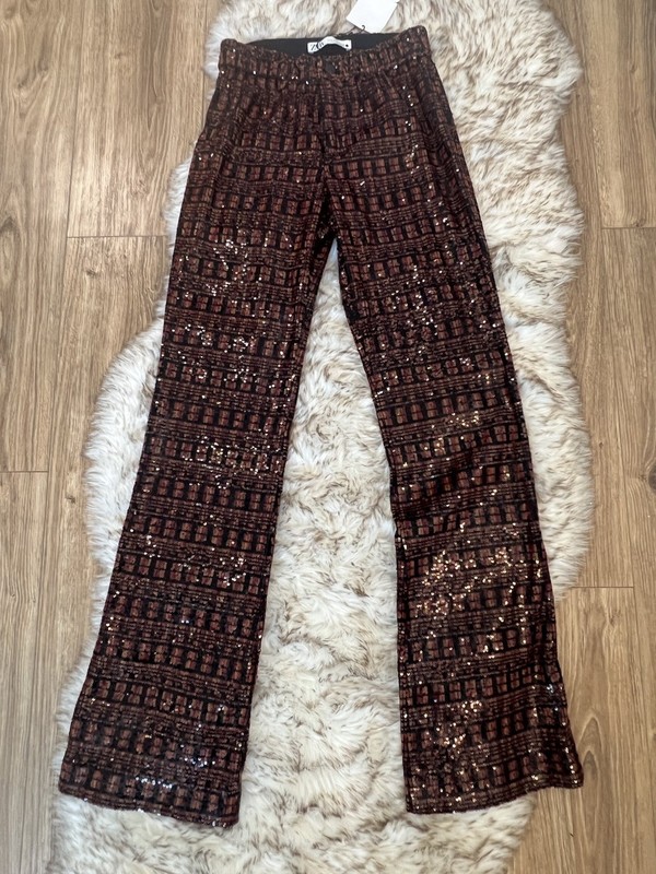 New Zara Sequin Pants. Size Small