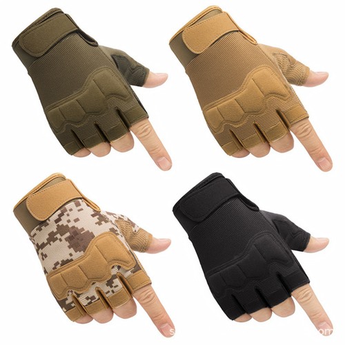 Guanti resistenti al taglio sportivi outdoor mezze dita senza dita per uomo - Foto 4 di 11