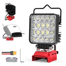 6000LM 60W LED Work Light Floodlight Outdoor Camping Lamp for Dewalt 20V Battery
