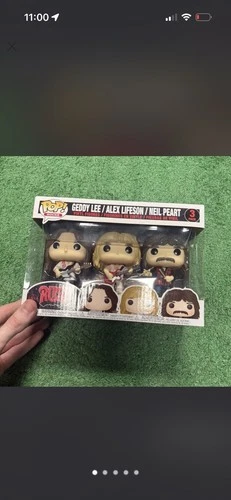 Funko Pop! Rocks Rush Geddy Lee / Alex Lifeson / Neil Peart 3 Pack Not Mint Box