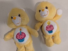 Two Birthday Care Bears Plush 7 Inch