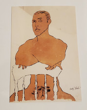 ANDY WARHOL ARTIST POP ART MEN ILLUSTRATION POSTCARD 2004 UNTITLED 