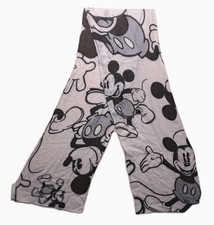 Vintage NEW Disney Parks Classic Mickey Scarf Black  White Size 78 x 14 NWT