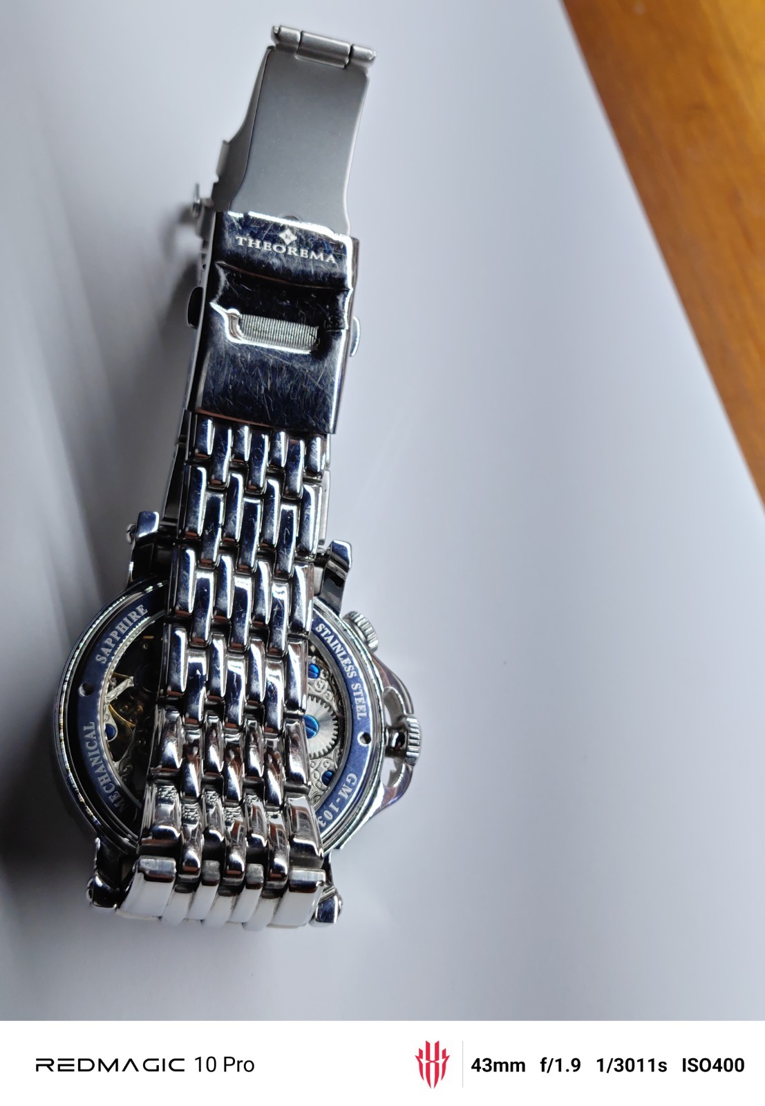 Theorema Skeleton Automatic Mechanical Watch Silv… - image 5