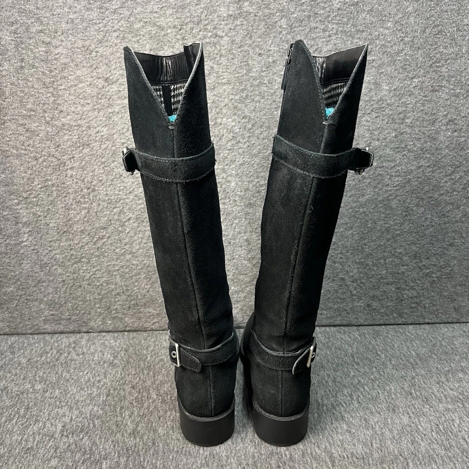 Cole Haan Indiana Waterproof Black Suede Riding Boots Size 6.5 EUC - Image 2 of 4