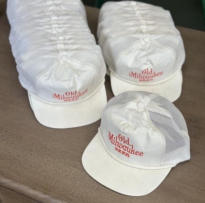 NOS Old Milwaukee Beer Trucker Hats LOT OF 31 Deadstock Rope Snapback 80s
