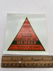 National Trappers Association Vinyl Sticker  Yellow Triangle 4” Mutual Benefit