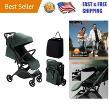Travel-Ready Lightweight Baby Stroller - Carbon Fiber Frame, Convenient Storage