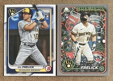 2024 Sal Frelick Rookie Lot - Holiday Silver Glitter #H35 + Bowman #39 (RC)