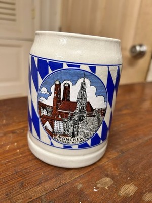 Vintage  70s W. German Munchen Weltstadt Mit Herz Heavy Mug