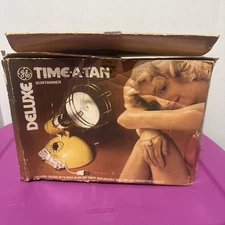 VINTAGE General Electric Deluxe Time-A-Tan Sun Tanner Lamp GE RSK6A  works!