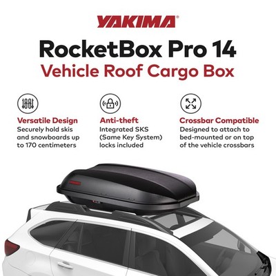 yakima space booster box RocketBox Pro 14 Cargo this 16 cubic feet cargo box will revolutionize your travel experience Amazon.com: YAKIMA - RocketBox Pro,