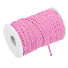 Piatto Elastico Fascia per Cucire 1/8"(3mm) x 109 Metri Rosa Intrecciata