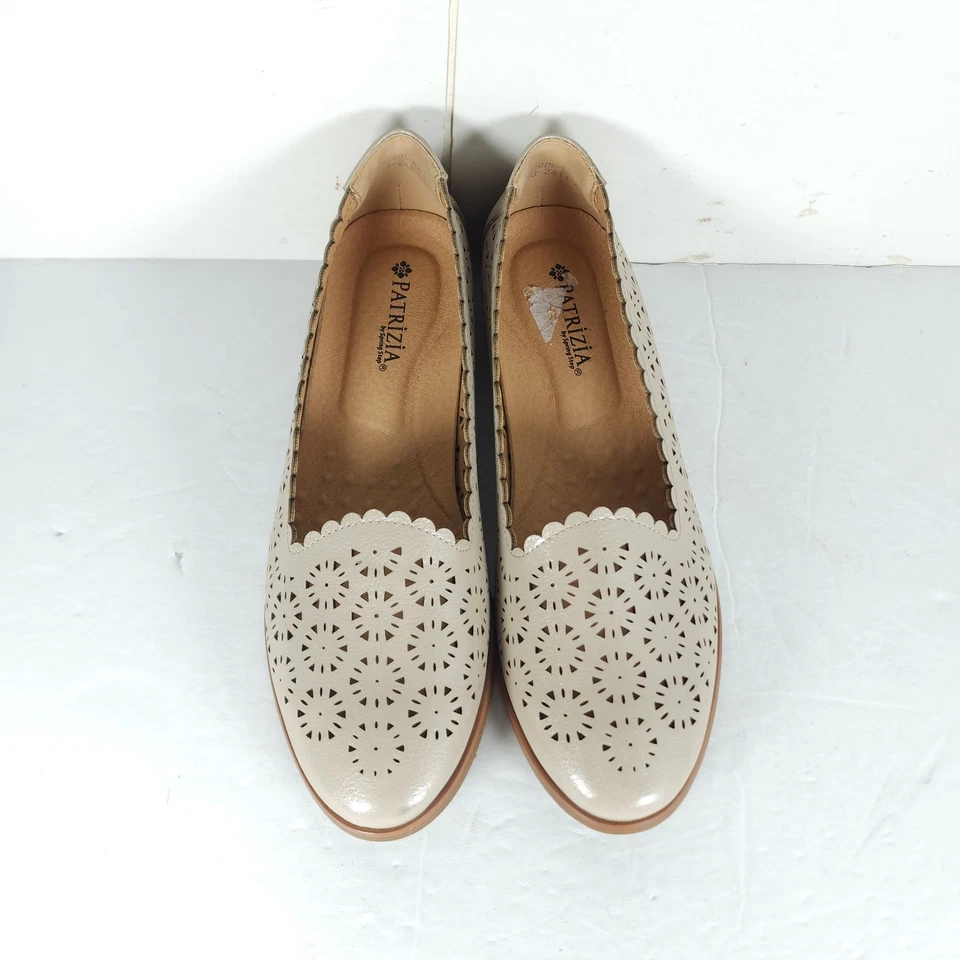 Patrizia by Spring Step Women's EU41 US10-10,5 Beige Perforated Slip On Loafers  - Image 4 of 4