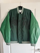 New House of Sunny Take a Trip varsity Jacket Womens Green UK M 