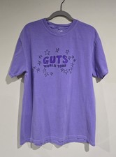Olivia Rodrigo Unisex Purple Guts World Tour Crew Neck Popstar T-Shirt Size LG