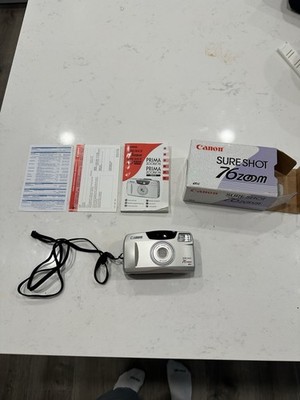 Canon Sure Shot 76 Zoom 35mm Point & Shoot Film Camera Tested New Battery