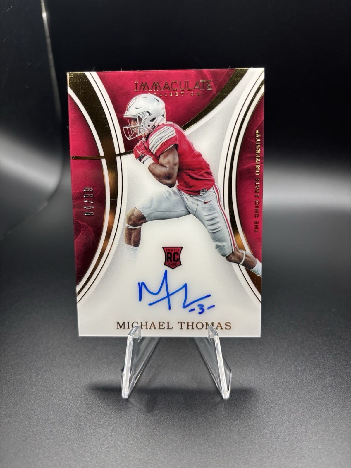 Michael Thomas Panini Immaculate Collegiate #110 Autograph