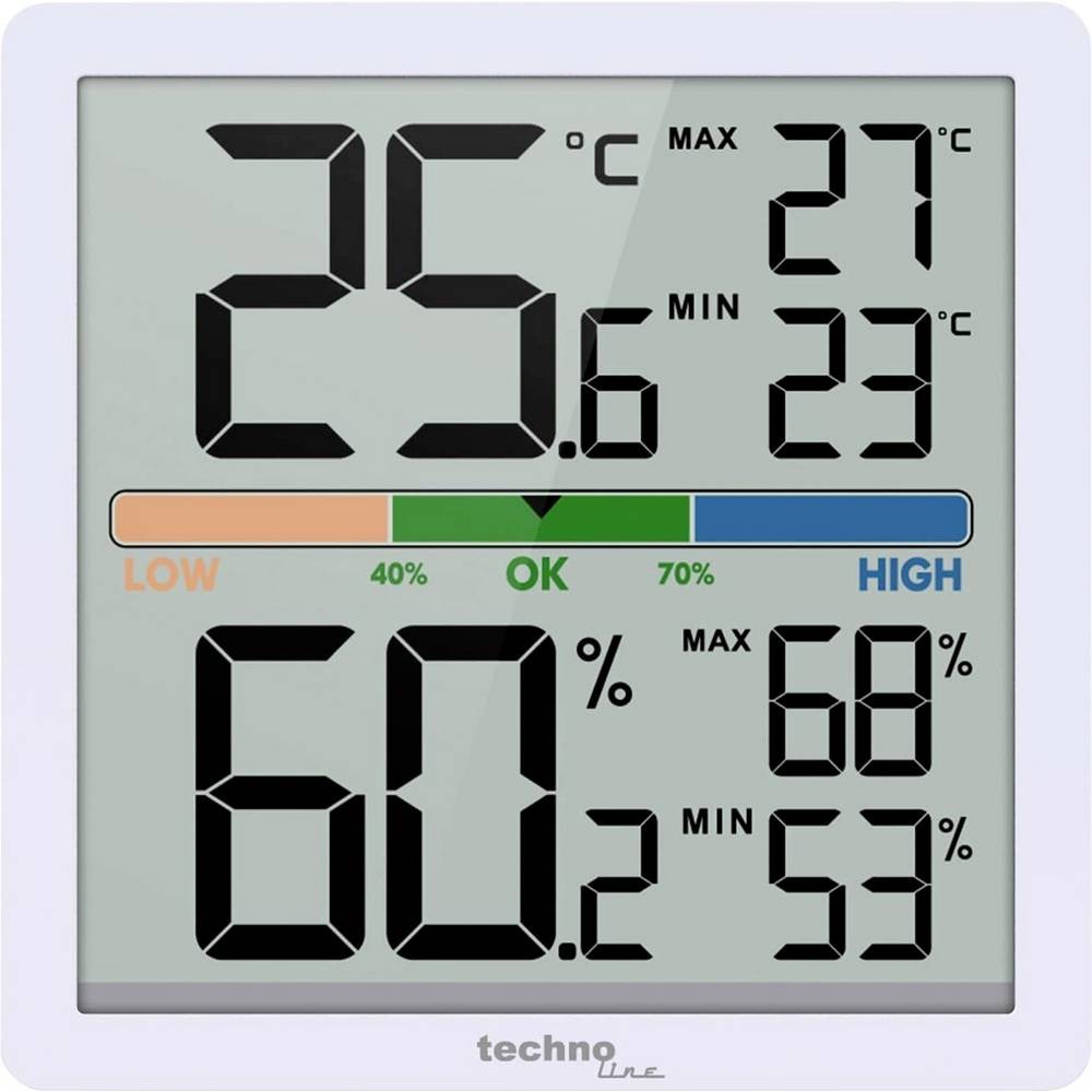 Thermo-hygromètre Techno Line WS9472 avec indicateur de confort tactile