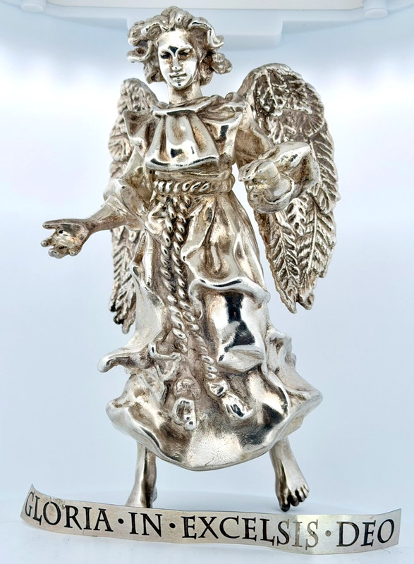 Rebecca Dykstra Angel Tree Topper Sterling *270Grams* #121783 Banner is detached
