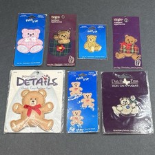 Teddy Bear Applique Iron On Sew On Patch Lot New NOS