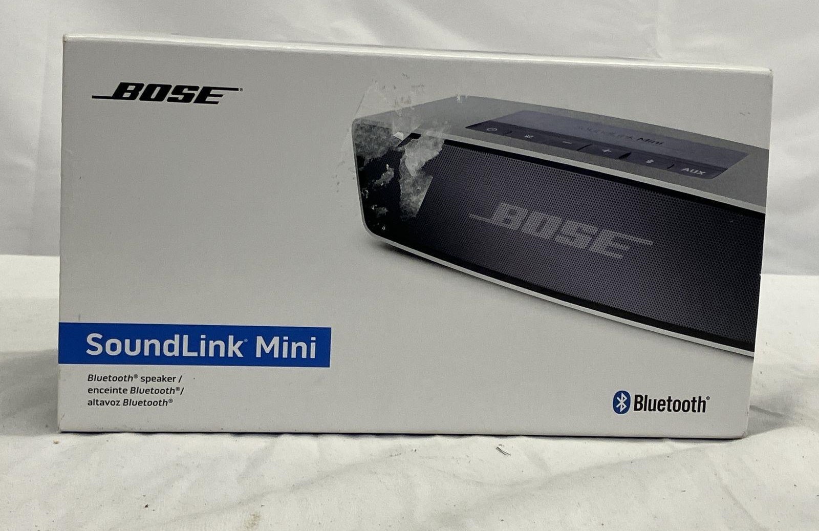 Bose SoundLink 359037-1300 Mini Bluetooth Speaker - Silver- Fast Free Shipping