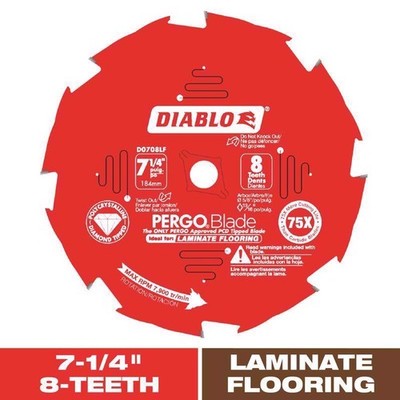 Diablo Pergo Blade 7-1/4 in. D X 5/8 in. Laminate Flooring PCD Circular Saw