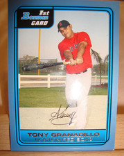 2006 Topps Bowman 1st Card MLB Card #B82 Tony Granadillo, Boston Red Sox 20/500