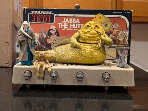 Vintage Star Wars Jabba the Hutt Playset Complete w/ Box Kenner 1983 ROTJ