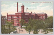 Vintage Bureau of Printing and Engraving Washington DC Postcard 1911