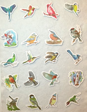 BIRDS Kawaii STICKERS DIY for Laptops, Planners, CASES, HELMETS, PHONES