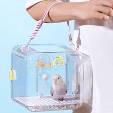 Bird Travel Carrier Portable Outdoor Parrot Cage for Cockatiels Parrotlets