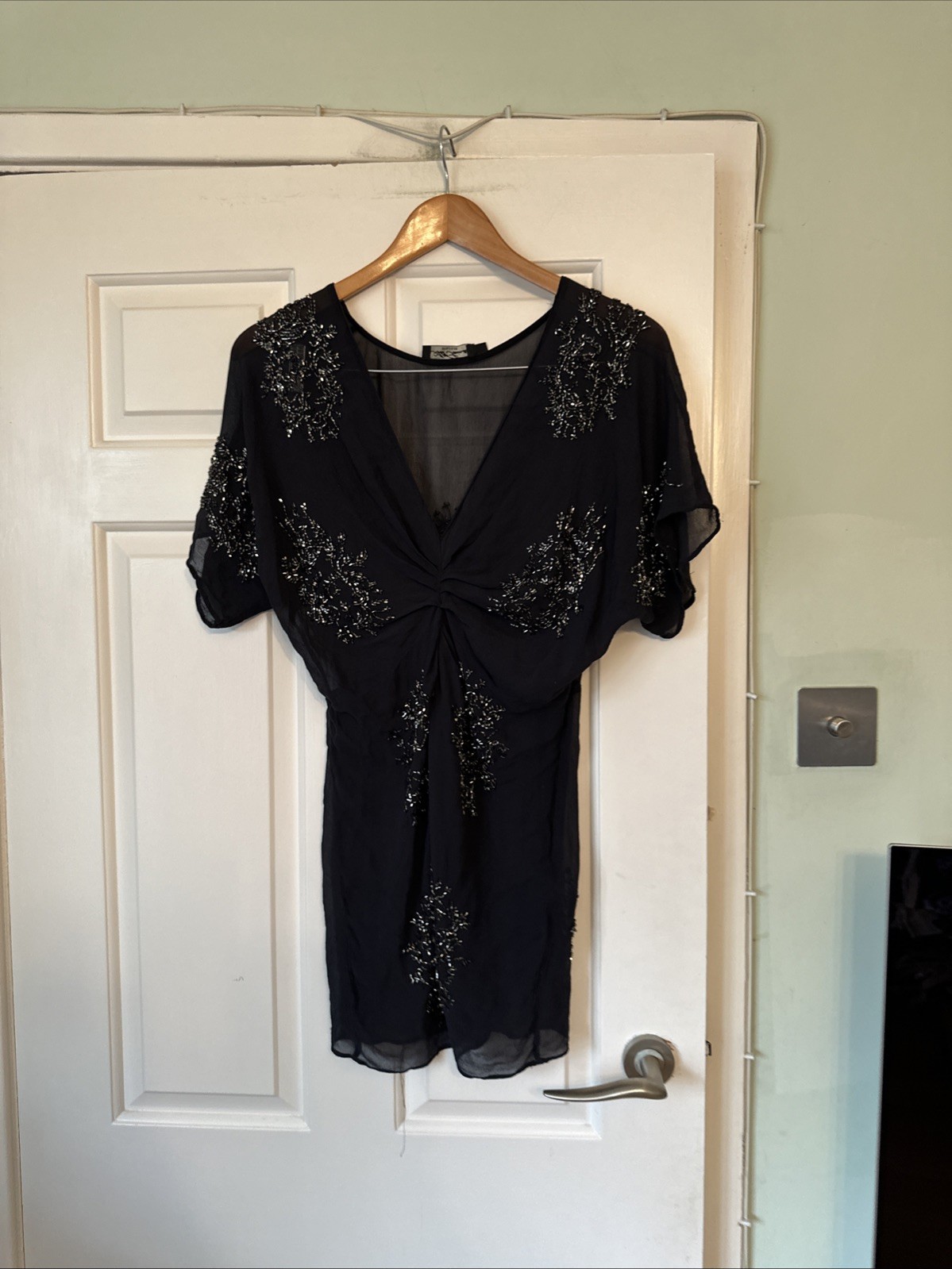 AllSaints Spitalfields Silk Tunic 8 New Just Gorgeous Few Beads Loose