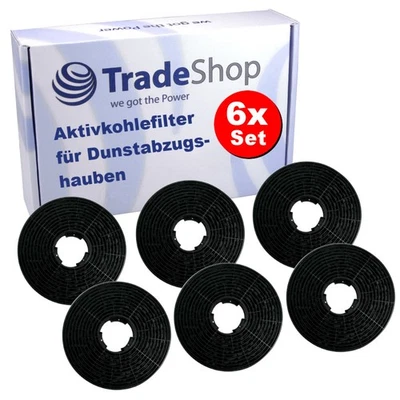 TRADE-SHOP 6 Aktivkohlefilter, Kohlefilter Filter kompatibel zu Respekta MIZ 0058 PKM CF130