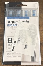 AquaSonic Replacement Brush Heads Normal Sensitive Teeth 8-Pk Duo Series HDC