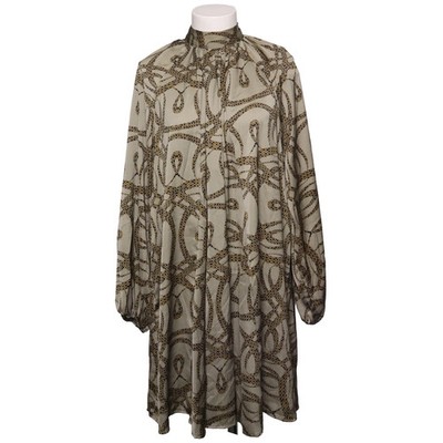 Richard Allan x H&M, Kleid, Größe: 38, Beige/Mehrfarbig, Polyester, Damen #c8E