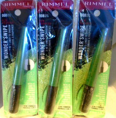 Rimmel London Wonder'Swipe 2-in-1 Eye Liner Shadow 008 Crush On You Green 3-PACK