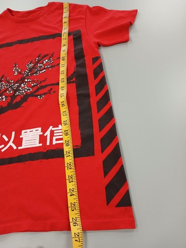 Return to Sender Red and White Japanese Short Sleeve T-Shirt Small 100% Cotton - Picture 8 of 8