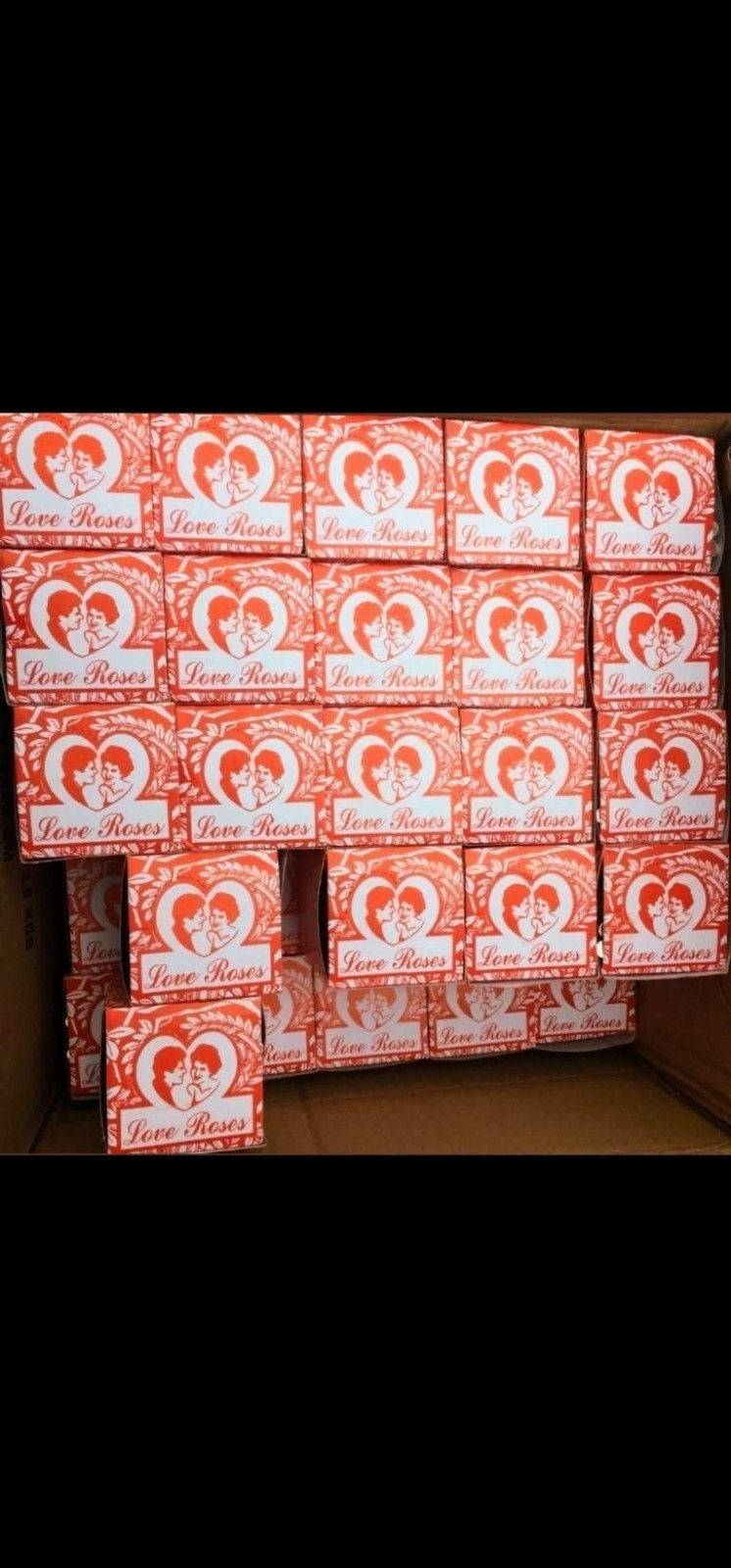 1800 Pcs Total 50 Box X 36 Pcs Each Box Love Rose Glass Tube Black Box