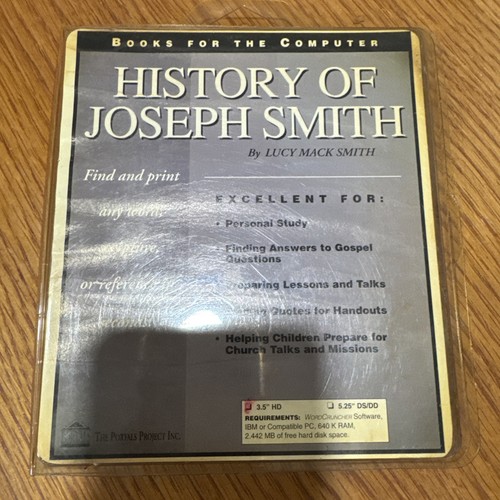 History of Joesph Smith by Lucy Mack Smith *Books for the Computer 3.5" disk HD - Photo 1/7