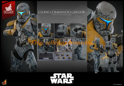 Hot Toys TMS155 1/6 Star Wars The Clone Wars Clone Commando Gregor Figure Stock