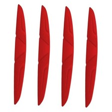 4PCS Car Door Edge Guard Protectors, Car Door Bumper Guards, Anti-Scratch Red