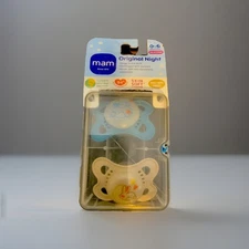 MAM Pacifier Binkies Original Night 6-16m Glow In The Dark  2 Piece